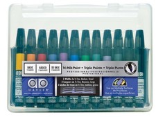 Chartpak 25 Count Tri Nib Markers Set Assorted Pastel Colors For Art Design