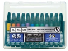 Chartpak 25 Count Tri Nib Markers Set Assorted Pastel Colors For Art Design