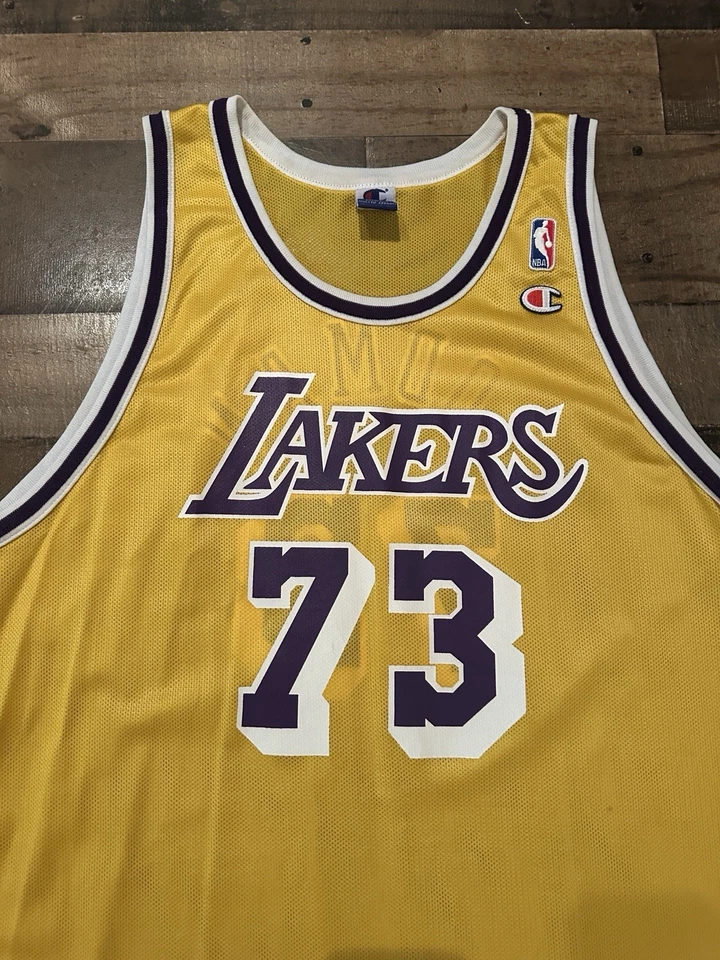 Camiseta De Colección Campeón De Los Angeles Lakers Dennis Rodman NBA Talla 52 Adulto XXL Foto 2 de 4