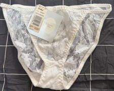 Vintage Christian Dior String Bikini Vanilla Lace Panty Sz 6 Medium NWT RARE