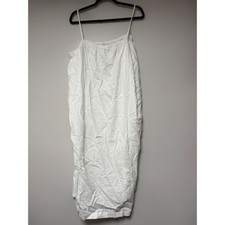 A New Day White Midi Dress XXL Sleeveless Spaghetti Strap Elastic Neckline 8055