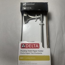 Delta Pivoting Toilet Paper Holder Satin Nickel Ari Collection