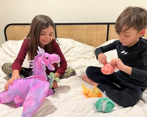 7 Pcs Dragon Plush Stuffed Animal,22 inches Pink Dragon Plush Toy Pink-Dragon - Picture 4 of 7