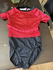 Weissman 2 Piece Hip Hop Dance Costume Size iC Child Red And Black