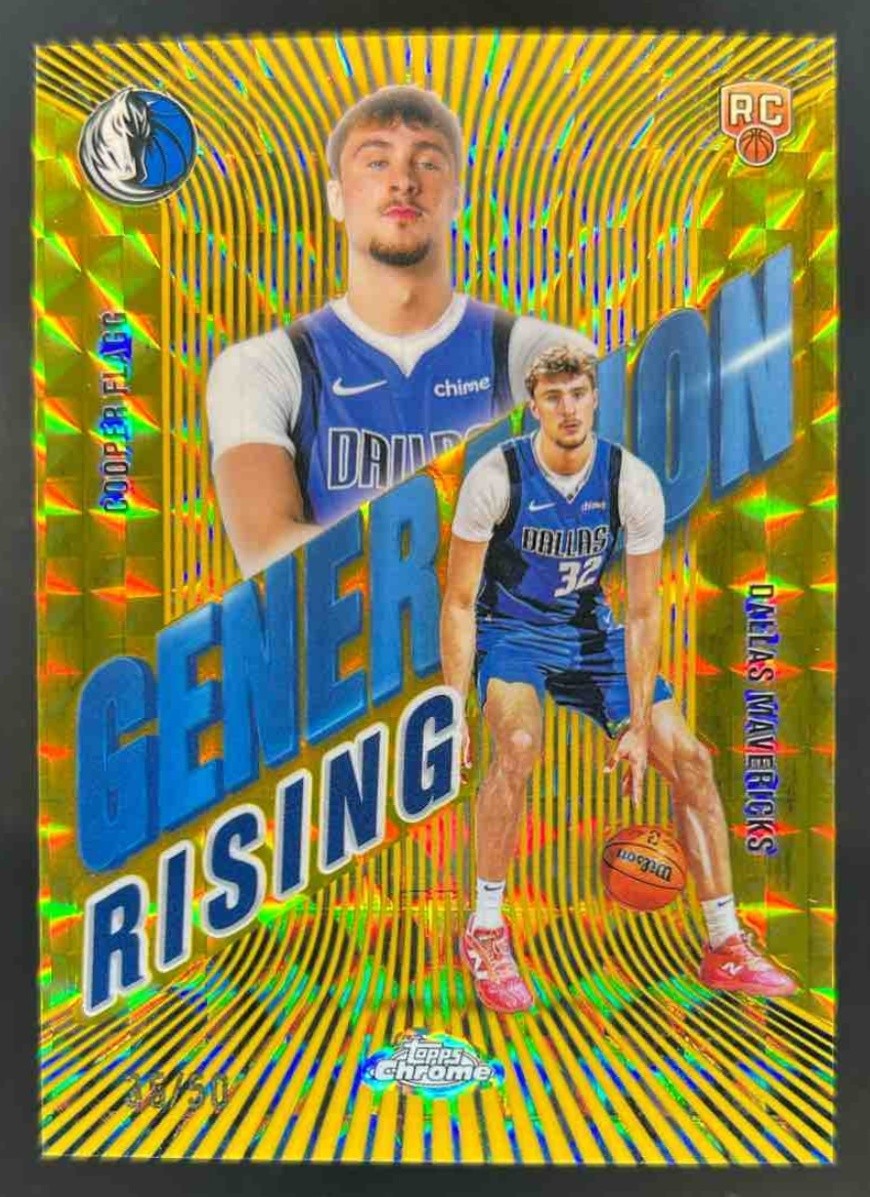 2025-26 Topps Chrome Cooper Flagg Generation Rising RC Geometric Gold #/50