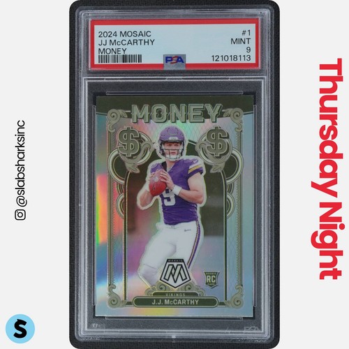 2024 PANINI MOSAIC #1 J.J. MCCARTHY MONEY RC ROOKIE PSA 9