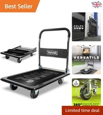 Heavy-Duty Alloy Steel Platform Trolley | 300kg Capacity | Foldable Design