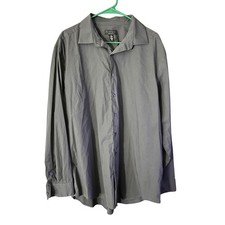 Alfani Men's Gray Regular Fit Dress Shirt XL 17 17 36 37