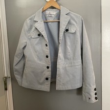 Vintage Tommy Hilfiger Blue Corduroy Jacket Women's Size Large Made In Hong Kong