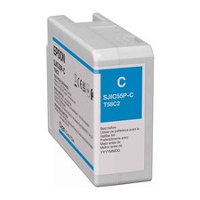 Image of Original Epson SJIC55(C) Cyan Ink Cartridge (C13T58C240)