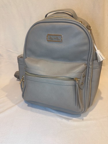 Itzy Ritzy Mini Diaper Bag Backpack Grey Baby Changing Pad