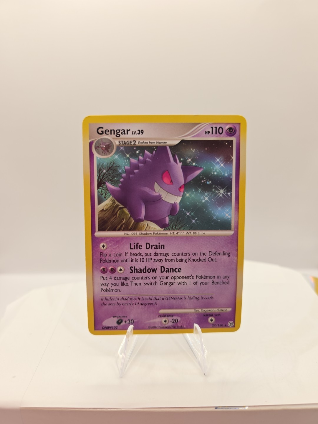 Pokemon Card Gengar 27/130 Diamond & Pearl DP Rare Vintage lv.39 NM 2007