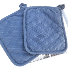 Target Figmint 2 Potholder Oven Mitten Mitts Cotton Blue Silicon Gripper Pocket