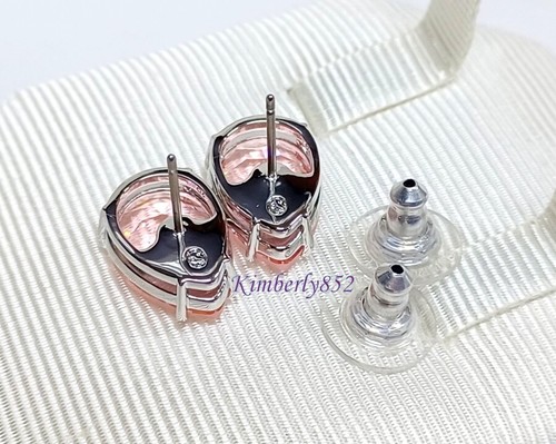 Swarovski Gema Stud Earrings Teardrop Cut Pink Crystal RHS Authentic NEW 5614455 - Picture 6 of 10