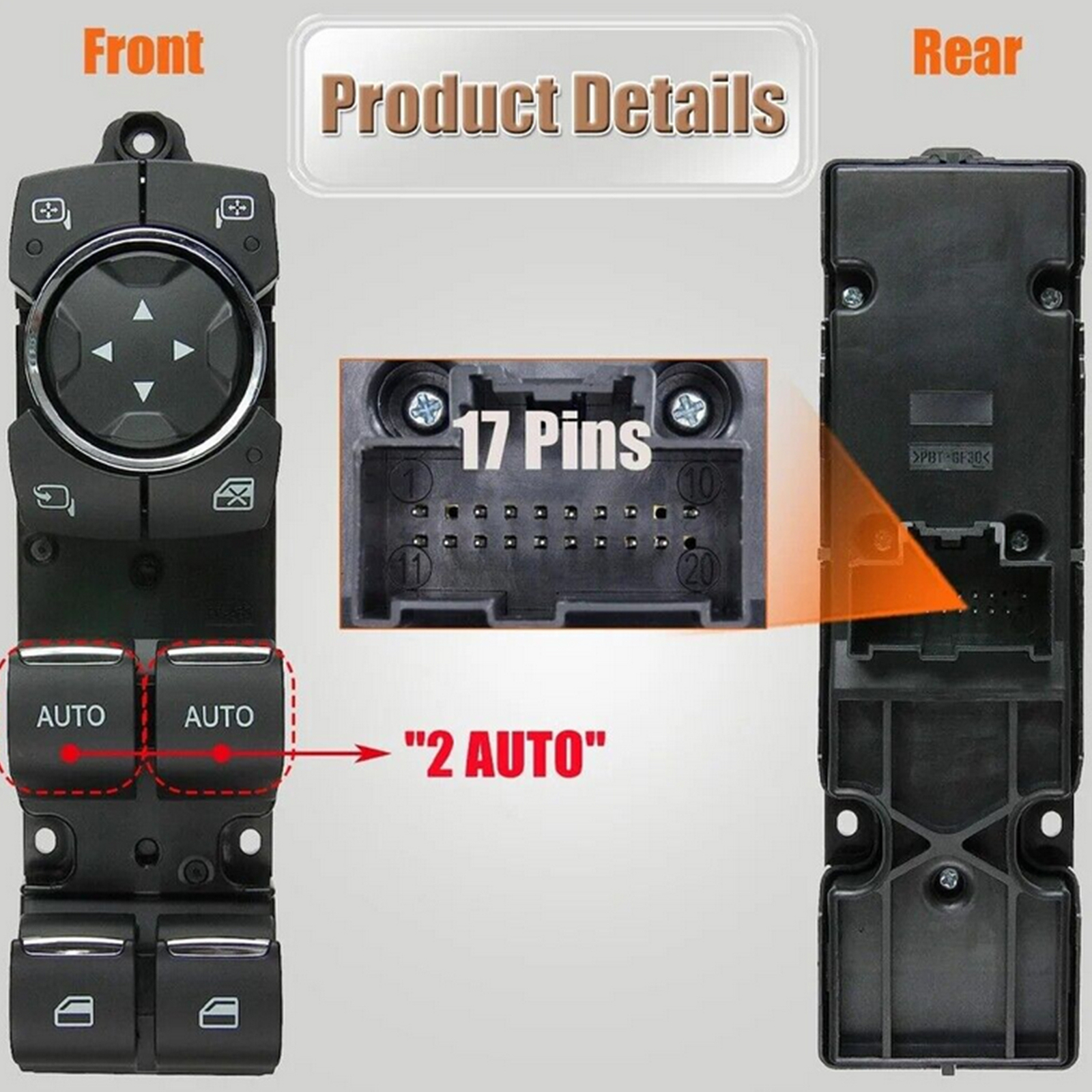 Front Left Driver Side Master Power Window Switch Fits for Ford Explorer 2011-15