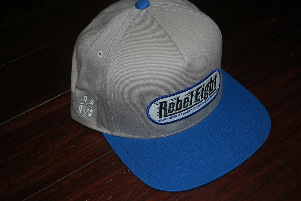 NUEVO Sombrero Rebel 8 "Calling Shots" Gris/Azul Snapback (Ajustable) Foto 2 de 4