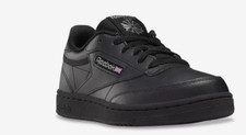 Youth Reebok Club C Shoes Black/Charcoal-Int 100 Original Brand New
