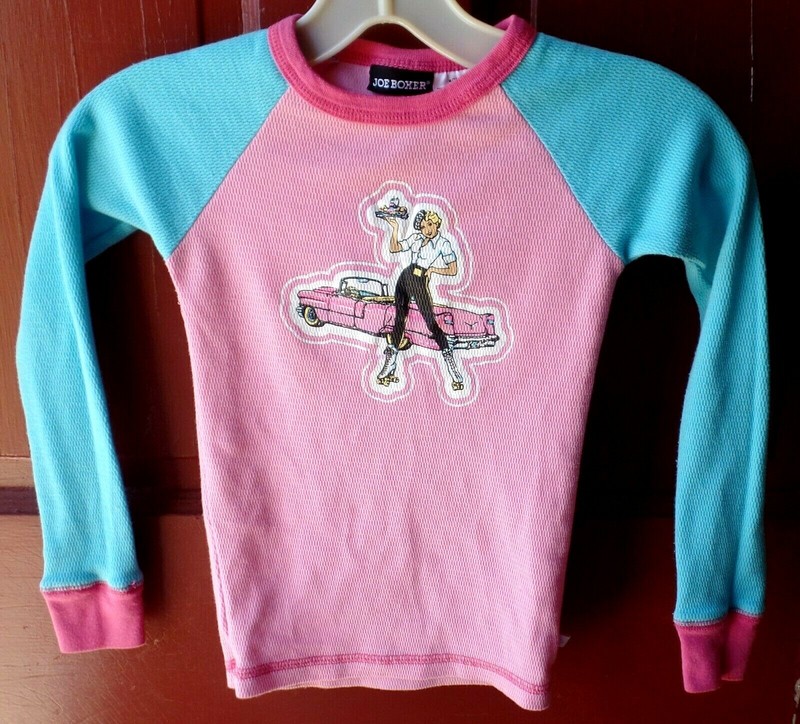 JOE BOXER Cotton Blend Multicolor Long Sleeve Pullover Top Size M 7/8