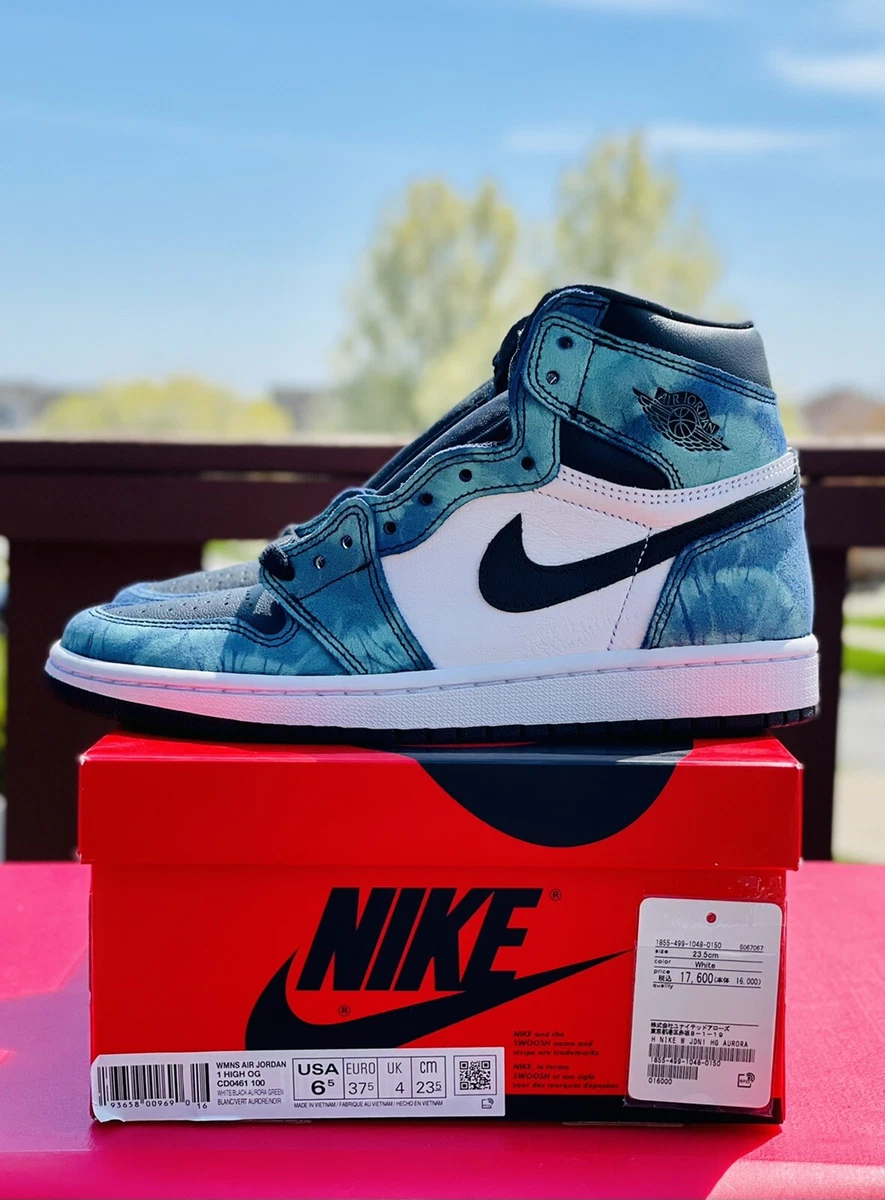 Nike Air Jordan 1 High Tie Dye Aurora Green Women Size 6.5 /GS 5Y ...