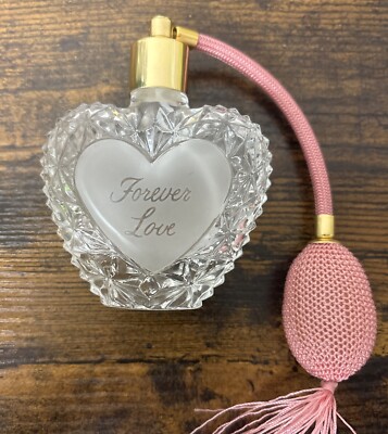 Heart Shaped  Forever Love  Perfume Bottle Pink Atomizer Tassels