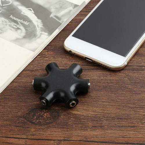 Audio Headphone 3.5mm Splitter Adapter AUX 5-Jack Port Earphones Splitter Share - Picture 4 of 12