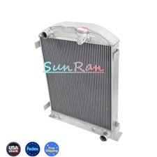 Full Alum 3row 17.25w Radiator Fit 1930-1938 Ford-grill-shells Chevy V8 3132