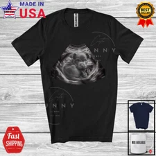 Ultrasound Scan Pit Bull Inside, Adorable Puppy Owner, Family Group T-Shirt