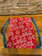 GOLDEN GOOSE Logo Drawstring Backpack Dust Bag Shoe Storage Bag Kids 11x9