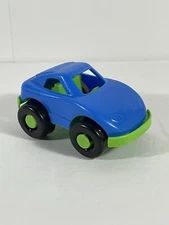American Plastic Toys Inc Kids Race Sports Car Toy Blue Green USA #1537 