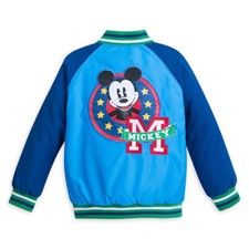 Disney Store Mickey Mouse Boys Varsity Jacket Lightweight Spring Coat Size 4 NEW