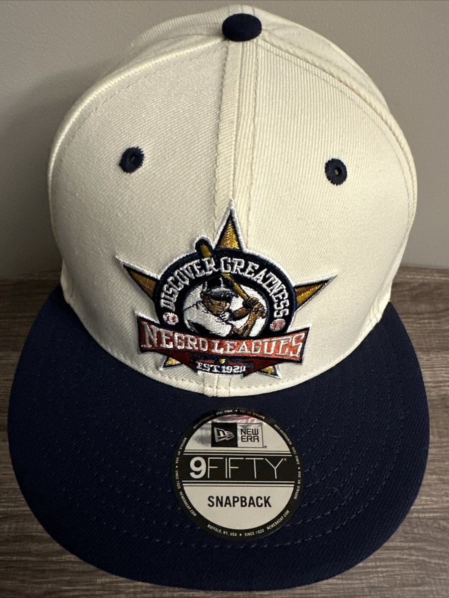 MLB The Show 24 Negro Leagues Hat Cap White Navy Snap Back Patches Baseball  Logo