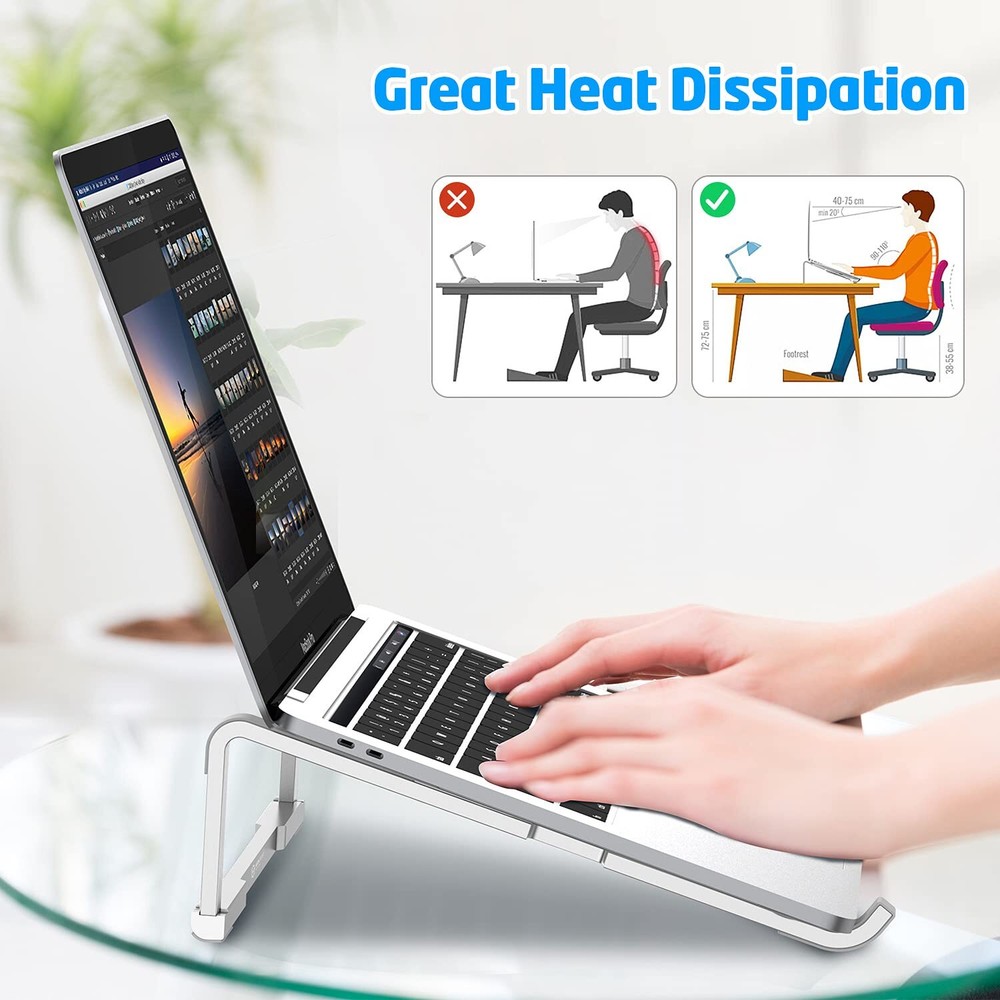 Adjustable Foldable Lightweight Aluminum Laptop Stand for Desk