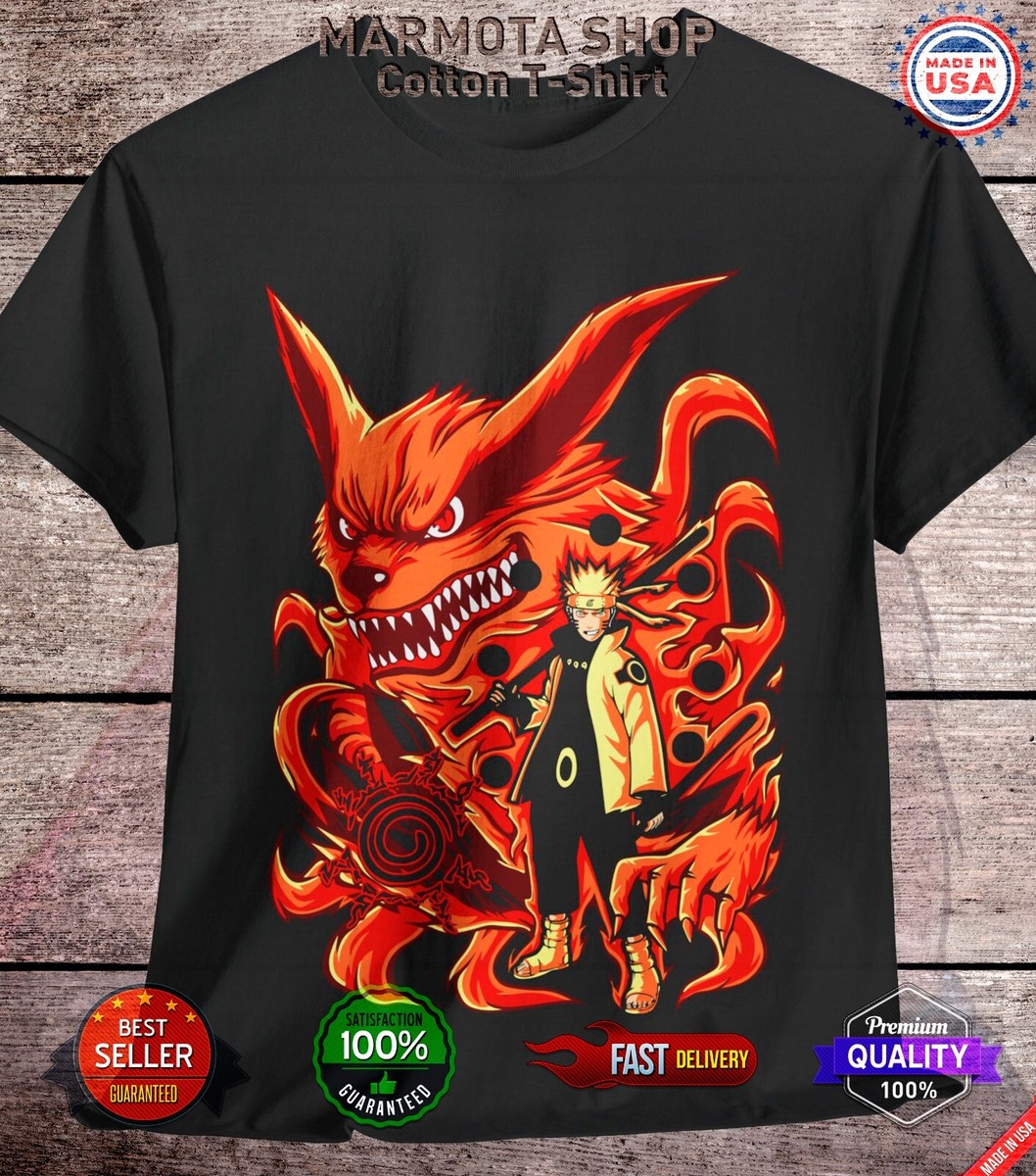 Naruto Shirt Shippuden Kurama Kyubi Itachi Anime Unisex Tee
