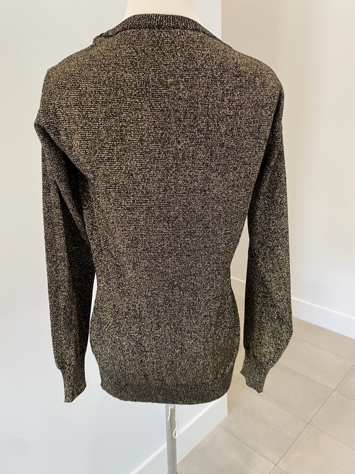 Maglione donna Moschino economico e chic oro medio lusso nuovo senza etichette