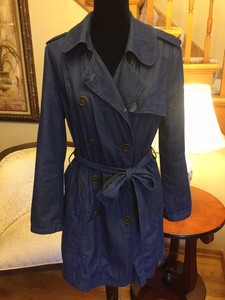 denim pea coat