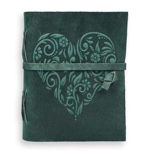 Genuine Leather Diary - Handmade Vintage Leather Journal- Turquoise Color- 15x10 - Picture 2 of 8