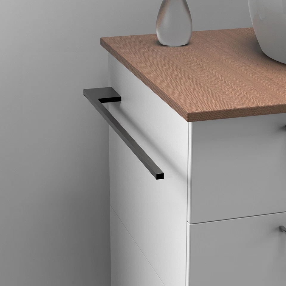 Handtuchhalter Slim für Waschtisch, schwarz, Aluminium - Bild 2 von 4