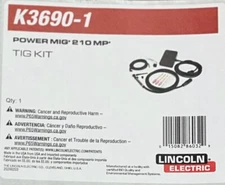 OPEN BOX NEW. Lincoln Electric K3690-1 TIG Kit for the Power MIG 210 MP.