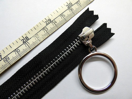 Reißverschluss, Reißverschluss, Hängeringabzieher, geschlossenes Ende, Metall, YKK, schwarz - Bild 16 von 16