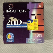 10 FLOPPY DISK IMATION 2HD NOS SEALED E3