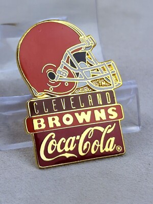 1993 CLEVELAND BROWNS & COCA-COLA NFLP by Peter David Inc. Lapel Pin in GIFT BOX