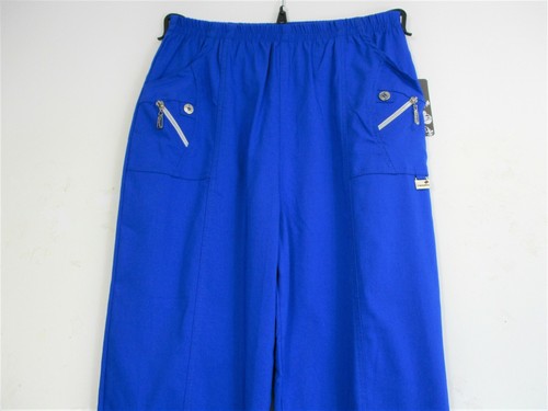 Cotton Mix Ladies Cropped Trousers Pockets 9 Colours Sizes:12 14 16 18 20 22 24 - Picture 40 of 72