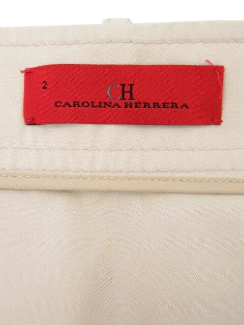 Falda Carolina Herrera Algodón Estilo Trinchera Cinturón Doble Pecho Beige Usada Foto 4 de 4