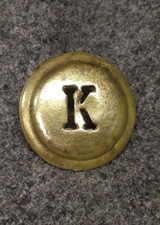 WWI Austro-Hungarian Kaiser Karl Cockade Button style in Brass