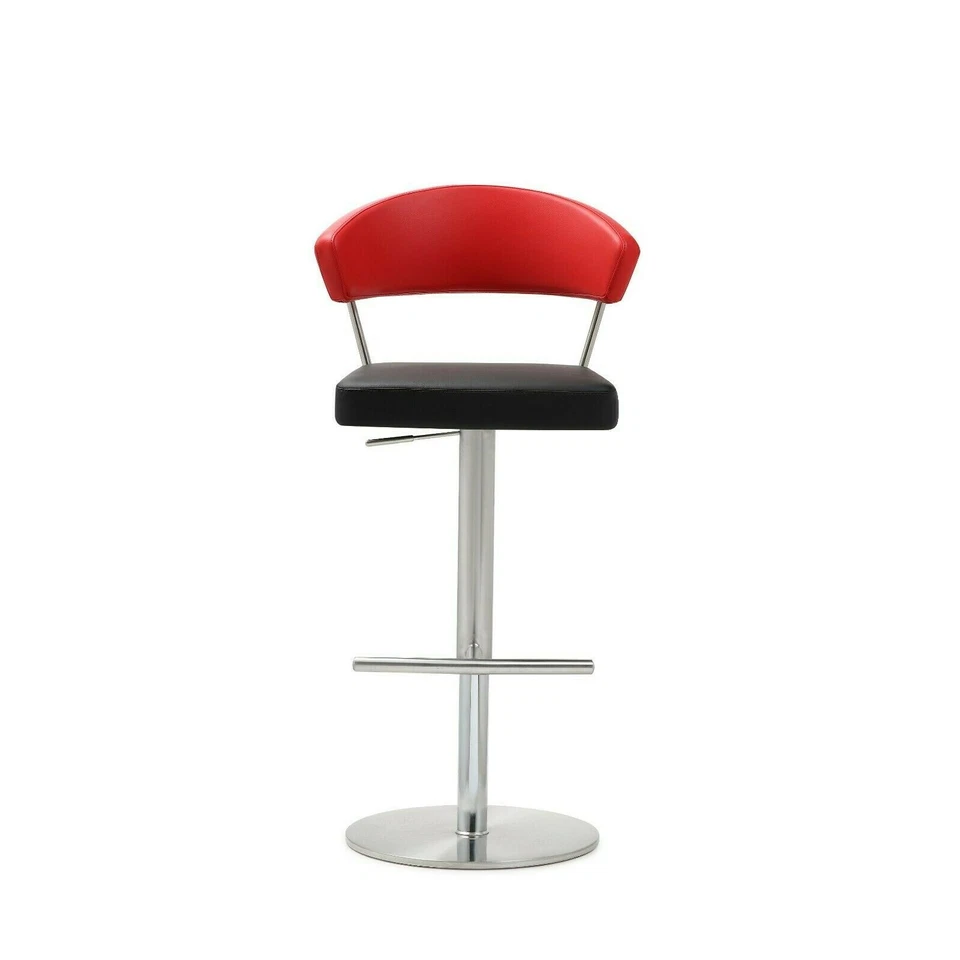 Zulu Stainless Steel Heavy Duty Barstool (Red & Black) - Image 2 of 2