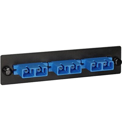 ICC ICFOPS26BK 6-Simplex SC Adapter Panel (Ceramic Sleeve)