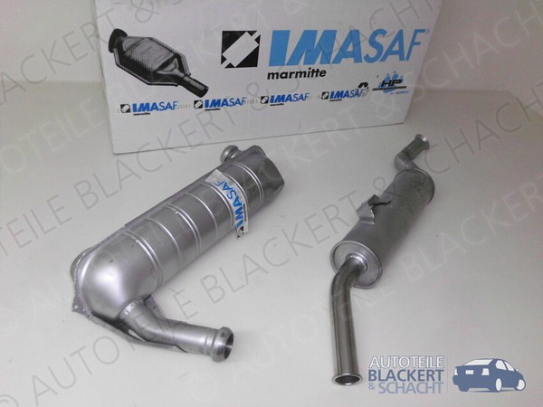 Imasaf Auspuff Set Mitteltopf + Endtopf für Lancia Gamma Coupe 2.0 1977-1983-image