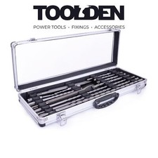 N-Durance SDSKIT12 SDS+ Quad Tipped Drill Bit and Chisel Set (12 Pieces)