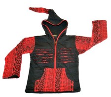 Art and Magic Kids Hippie Jacket Zip Up Hood Goa Cutwork Design