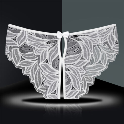 Women Open Crotch Stretch Lace Sexy Crotchless Panty Briefs Knickers Lingerie - Picture 84 of 85